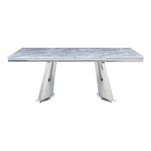 ACME Destry Artificial Marble Top Dining Table, Grey