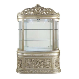 ACME Sorina Wood/Glass Curio, Antique Gold