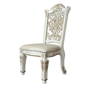 ACME Vendom 136-inch Wood Extendable Dining Room Set, Antique Pearl