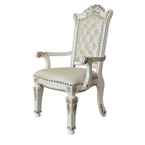 ACME Vendom 120-inch Wood Extendable Dining Room Set, Antique Pearl