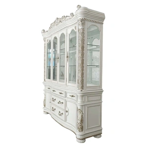 ACME Vendom Wood China Cabinet, Antique Pearl