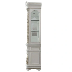 ACME Vendom Wood China Cabinet, Antique Pearl