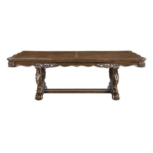 ACME Latisha Wood Extendable Pedestal Dining Table, Antique Oak