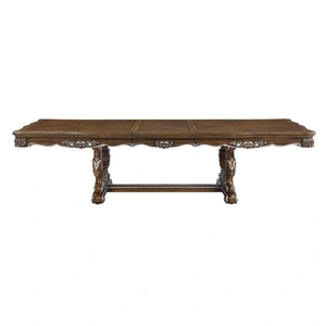 ACME Latisha Wood Extendable Pedestal Dining Table, Antique Oak