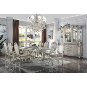 ACME Bently Wood Extendable Pedestal Dining Room Set, Champagne