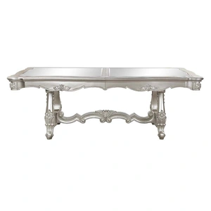 ACME Bently Wood Extendable Pedestal Dining Table, Champagne