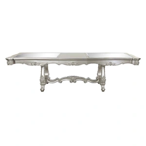 ACME Bently Wood Extendable Pedestal Dining Table, Champagne
