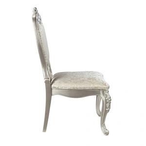ACME Bently Fabric/Wood Dining Side Chair, Champagne (Set of 2)