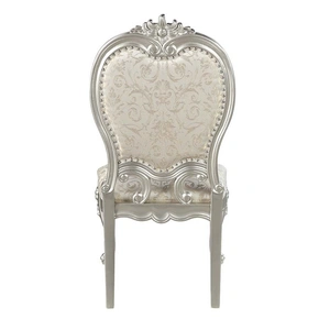 ACME Bently Fabric/Wood Dining Side Chair, Champagne (Set of 2)