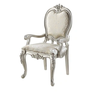 ACME Bently Wood Extendable Pedestal Dining Room Set, Champagne
