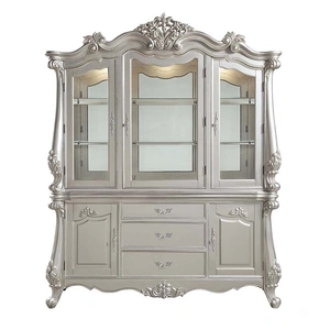 ACME Bently Wood/Glass China Cabinet, Champagne