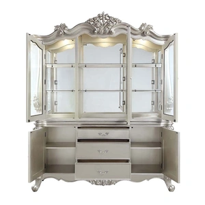 ACME Bently Wood/Glass China Cabinet, Champagne