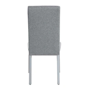 ACME Lanton Fabric/Wood Dining Side Chair, Gray/Antique White (Set of 2)