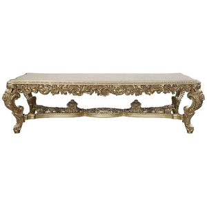 ACME Bernadette Wood Dining Table, Gold