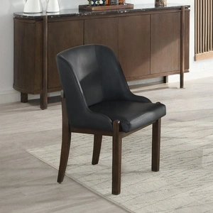 ACME Estella Marble Top Dining Room Set in Black