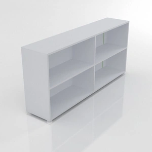 NARBUTAS Nova Office Bookcase w/1 Shelf & Plexiglas Insert