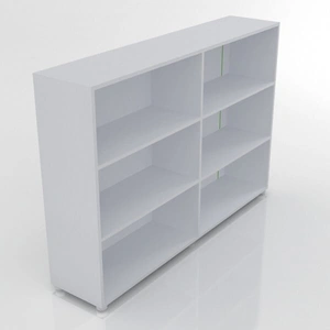 NARBUTAS Nova Office Bookcase w/2 Shelves & Plexiglas Insert