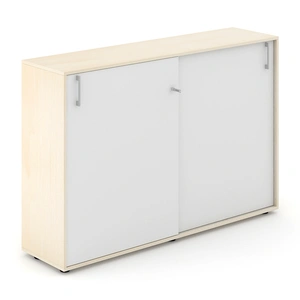 NARBUTAS Nova Basic Office Lockable Cabinet w/Sliding Doors & 4 Shelves