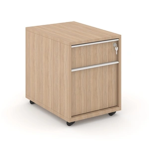 NARBUTAS Nova W16.9-inch Mobile Pedestal w/2 Drawers & Central Locking