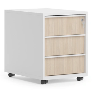 NARBUTAS Nova W16.9-inch Mobile Pedestal w/3 Drawers & Central Locking