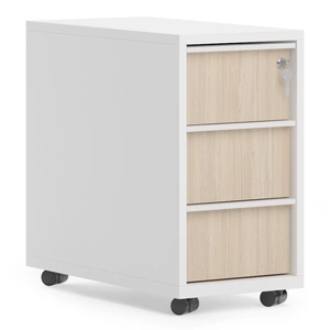 NARBUTAS Nova W11.7-inch Mobile Pedestal w/3 Drawers & Central Locking