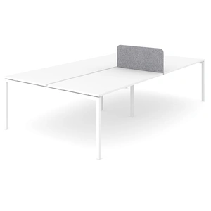 NARBUTAS Nova U D64.6-inch Rectangular Office 4-Desk Bench w/4 Scallops