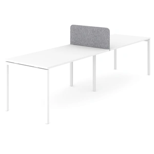 NARBUTAS Nova O D31.5-inch Rectangular Single Row Office 2-Desk Bench