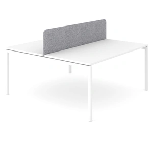 NARBUTAS Nova U D56.7-inch Rectangular Office 4-Desk Bench w/4 Scallops