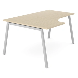 NARBUTAS Nova A D47.2-inch Crescent Office Desk w/Metal Frame, Left Hand