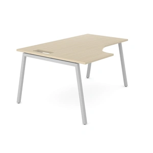 NARBUTAS Nova A 55.1-inch Crescent Office Desk w/Metal Frame