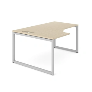 NARBUTAS Nova O 55.1-inch Crescent Office Desk w/Metal Frame