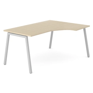 NARBUTAS Nova A D47.2-inch Crescent Office Desk w/Metal Frame, Right Hand