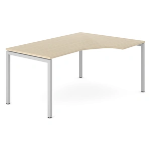 NARBUTAS Nova U D47.2-inch Crescent Office Desk w/Metal Frame, Right Hand