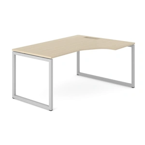NARBUTAS Nova O 70.8-inch Crescent Office Desk w/Metal Frame