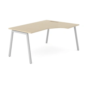 NARBUTAS Nova A 70.8-inch Crescent Office Desk w/Metal Frame