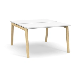 NARBUTAS Nova Wood 55.1-inch Melamine Office 2-Desk Bench