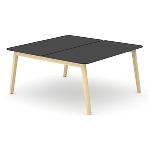 NARBUTAS Nova Wood HPL D56.7-inch Office 2-Desk Bench