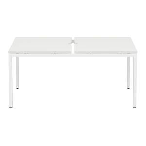 NARBUTAS WRS Nova U 55.1-inch Sliding Top Office 2-Desk Bench, White
