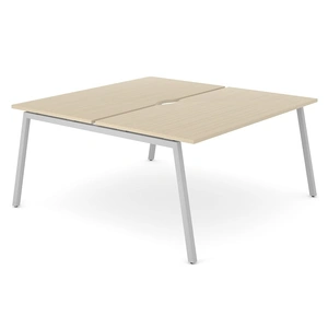 NARBUTAS Nova A 62.9-inch Office 2-Desk Bench w/Metal Frame
