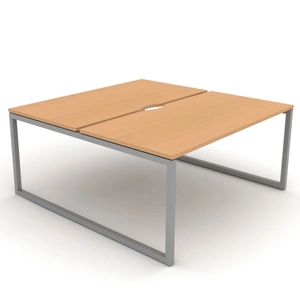 NARBUTAS Nova O 55.1-inch Office 2-Desk Bench w/Metal Frame