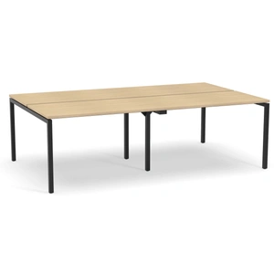 NARBUTAS Nova U 125.8-inch Metal Frame Office 4-Desk Bench