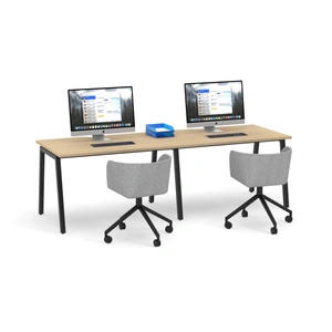NARBUTAS Nova A 94.4-inch Single Row Office 2-Desk Bench w/Metal Frame
