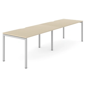 NARBUTAS Nova U 94.4-inch Single Row Office 2-Desk Bench