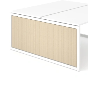 NARBUTAS Nova O D64.6-inch Rectangular Office 2-Desk Bench w/2 Grommets