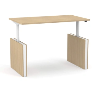 NARBUTAS Motion 55.1-inch Electric Adjustable Office Desk w/2 Level Columns and Panel Legs