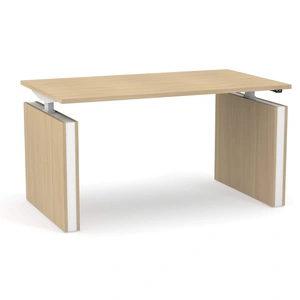 NARBUTAS Motion 55.1-inch Electric Adjustable Office Desk w/2 Level Columns and Panel Legs