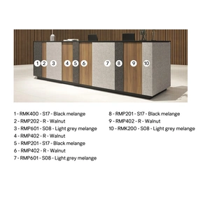 NARBUTAS Domino 142-inch Reception Desk, Color Combination 7