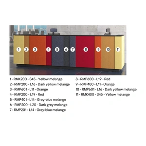 NARBUTAS Domino 142-inch Reception Desk, Color Combination 5