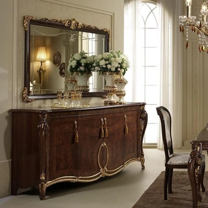 ESF Furniture Donatello Classic 4-Door Buffet, Walnut