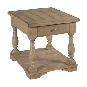 Hammary Donelson Rectangular Wood 1-Drawer End Table, Vintage Natural